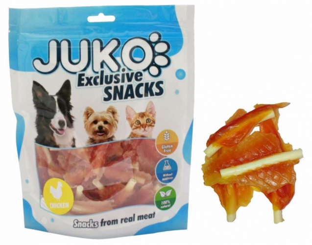 JUKO Snacks Chicken jerky with calcium soft bone 250 g
