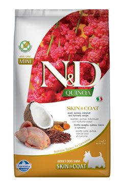 N&D Quinoa DOG Skin & Coat Quail & Coconut Mini 2,5k