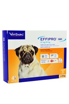 Effipro DUO Dog S (2-10kg) 67/20 mg, 4x0,67ml